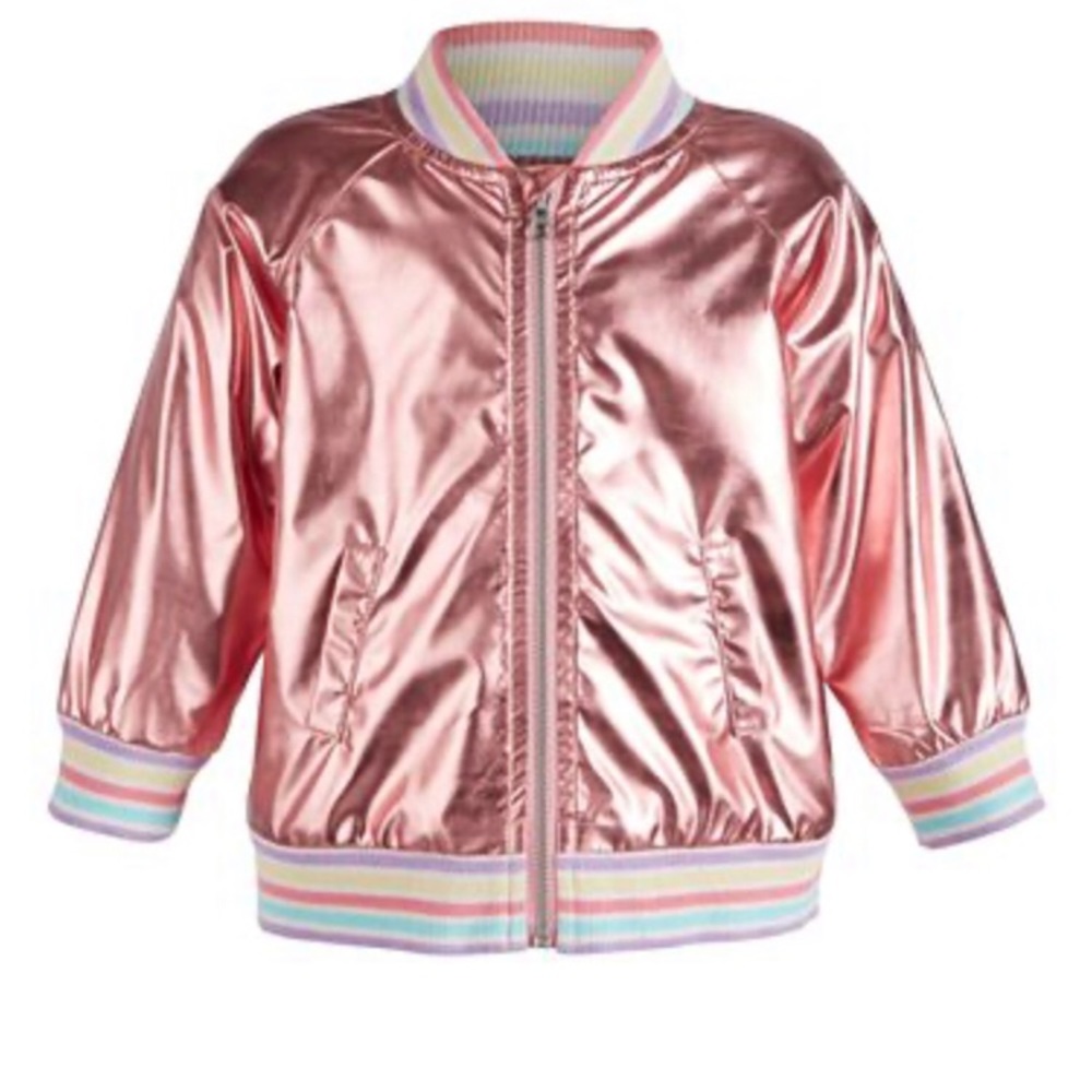 First Impressions Metallic bomber jacket